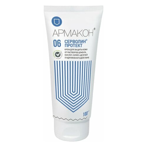Крем защитный 100мл армакон серволин протект, комплект 25 шт., гидрофобный, от раствора кислот, щелочей, 1198