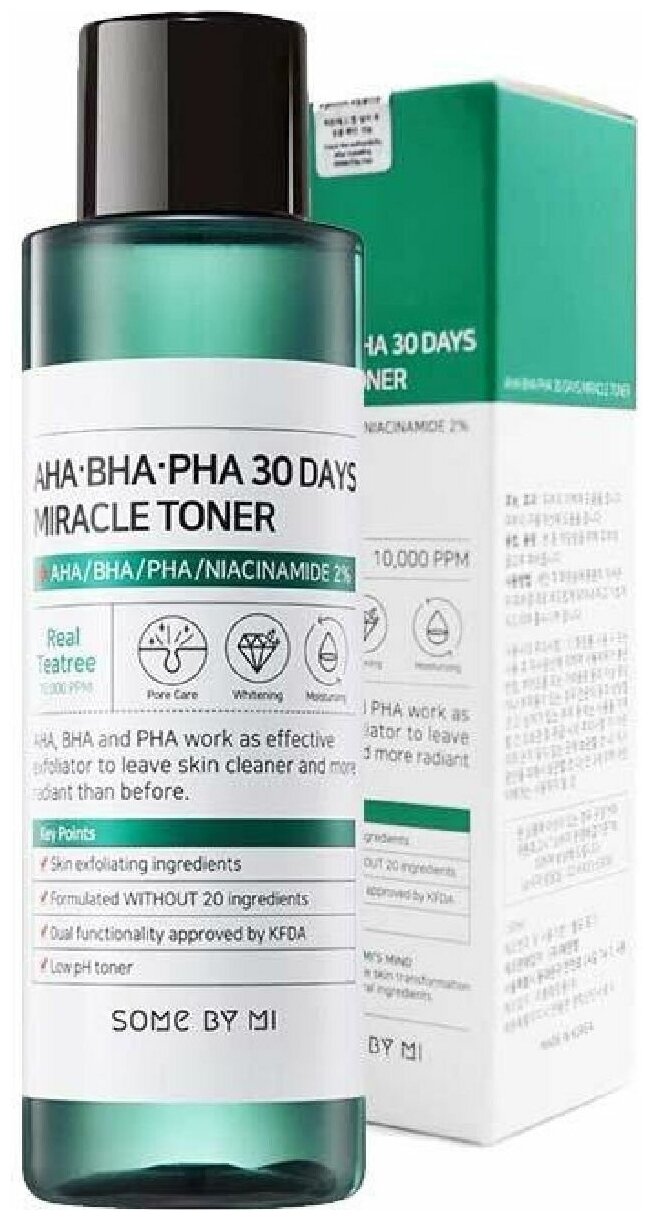 SOME BY MI Тонер для лица с кислотами AHA BHA PHA 30 Days Miracle Toner Миниатюра Корея