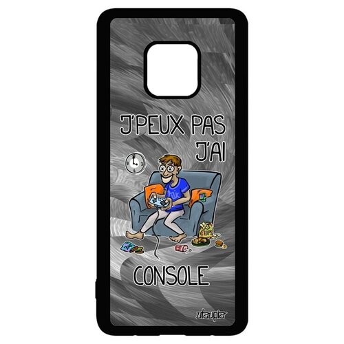 фото Яркий чехол на телефон // huawei mate 20 pro // "не могу - у меня приставка!" рисунок юмор, utaupia, серый