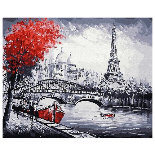 Molly Картина по номерам 40 × 50 см «Парижский пейзаж» 15 цветов картина по номерам molly улочка старого города kh0820 40 х 50 см