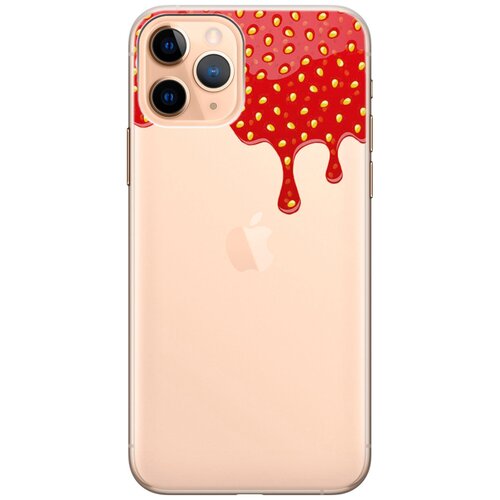 фото Силиконовый чехол на apple iphone 11 pro / эпл айфон 11 про с 3d принтом "jam" прозрачный gosso