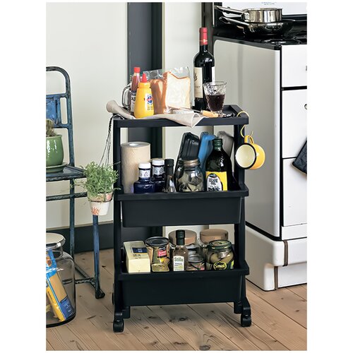 Этажерка универсальная для хранения / Напольная этажерка на колесиках 3 яруса 45х30х71,5 см JEJ