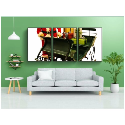 фото Набор модулных постеров для интерьера "рождество, рождественский подарок, тренер" 60x90 см. в тубусе, без рамки lotsprints