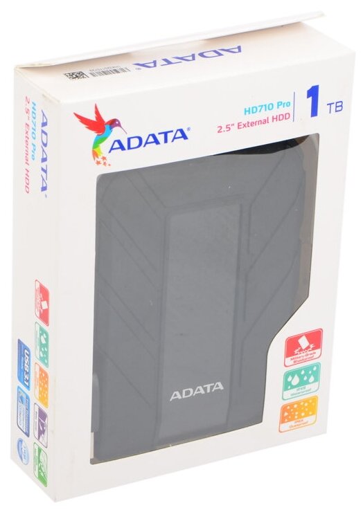 Внешний жесткий диск Adata HD710 Pro, 1 ТБ, USB 3.2 Gen 1 (AHD710P-1TU31-CBK) черный