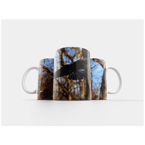 фото Кружка "обыкновенный ворон, ворона, зима" 320 мл lotsprints