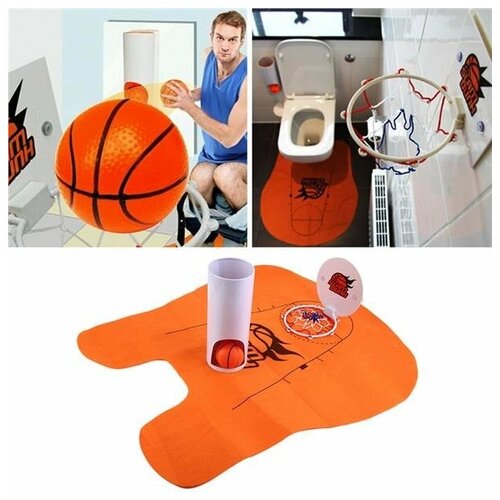 Подарки Игра Баскетбол для туалета наклейка спутница 4 цветная 25 х 17 см