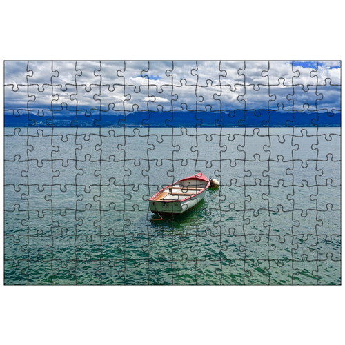 фото Магнитный пазл 27x18см."лодка, вода, море" на холодильник lotsprints