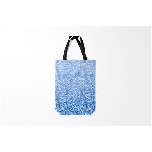 фото Сумка-шоппер / 31х42 см / популярные иллюстрации / узоры волны на голубом фоне burnettie