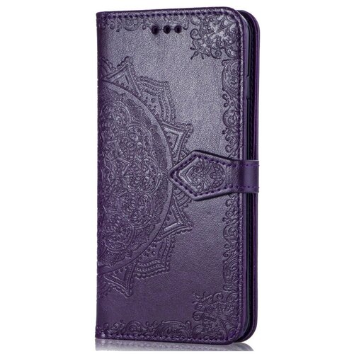 фото Чехол-книжка mypads для samsung galaxy j2 prime (2016) sm-g532f фиолетовый с красивыми загадочными узорами женский детский прикольный необычный