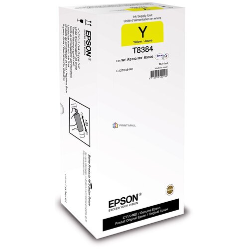 Контейнер с желтыми чернилами EPSON стандартной емкости XL WF-R5190/5690 20000 стр C13T838440