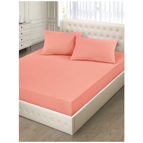 Простыня натяжная трикотажная Stretch Jersy 160х200 горчичный