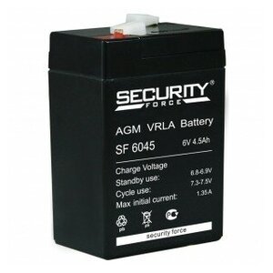 Фото Security Force Аккумулятор Security Force 6V4.5Ah AGM VRLA - SF6045