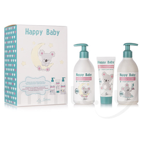 LivDelano Подарочный набор Happy Baby с первых дней Шампунь, гель-пенка, крем универсальный 700 гр.