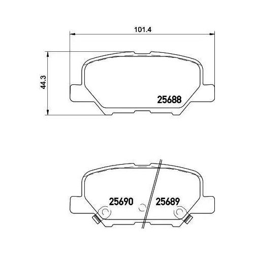 8DB355029331 HELLA Колодки тормозные NAO CITROEN C4 AIRCROSS / MAZDA 6 Estate (GJ GH) 6 Saloon (GJ GH) / MITSUBISHI