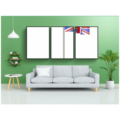фото Набор модулных постеров для интерьера "объединились, королевство, флаг" 60x90 см. в тубусе, без рамки lotsprints