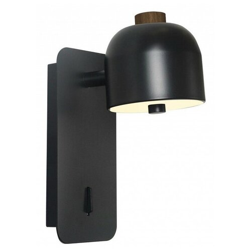 фото Бра h - 21см, s - 9, плафон - черный, арматура - черный, класс - i, ip -20, 3000к, стиль - техно favourite