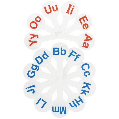 Набор букв Юнландия 270561, 13.5х13 см, белый веер касса 2 штуки в комплекте гласные согласные буквы
