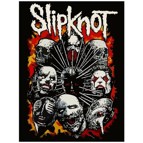 Картина по номерам на холсте Музыка Slipknot - 6352 В 30x40