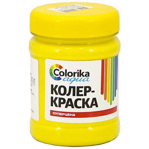 Колеровочная краска Colorika Aqua Колер-краска на водной основе, желтый, 0.5 л, 0.5 кг колер краска colorika aqua черная 0 5 кг