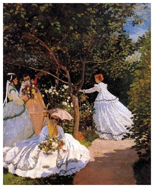 Репродукция на холсте Женщины в Саду (Women in the Garden) Моне Клод 50см. x 61см.