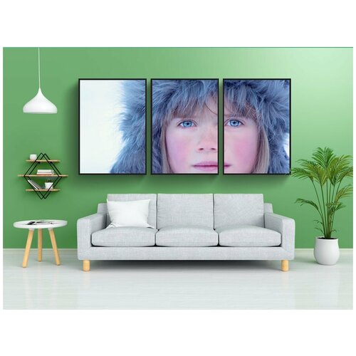 фото Набор модулных постеров для интерьера "человек, женский, девочка" 60x90 см. в тубусе, без рамки lotsprints