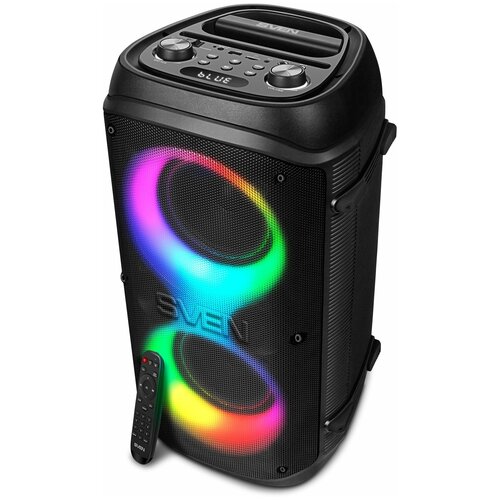Портативная беспроводная Bluetooth колонка SVEN PS-800 100 Ватт TWS FM-радио USB microSD LED-дисплей 2х4400мАч 1299000₽