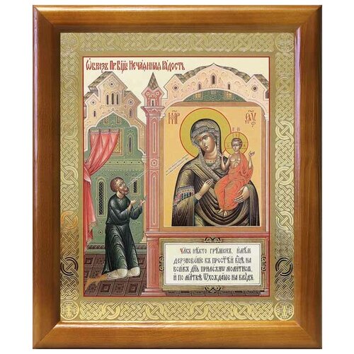 Икона Божией Матери Нечаянная Радость, рамка 17,5*20,5 см икона божией матери нечаянная радость деревянная рамка 8 9 5 см