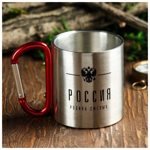 фото Командор кружка с карабином "россия", 200 мл