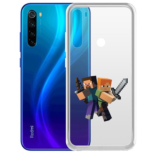 Чехол-накладка Krutoff Clear Case Стив и Алекс для Xiaomi Redmi Note 8/Note 8 (2021) чехол накладка krutoff clear case minecraft стив и алекс для xiaomi redmi note 11