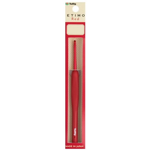 Крючок для вязания с ручкой ETIMO Red 5мм, алюминий/пластик, красный, Tulip, TED-080e