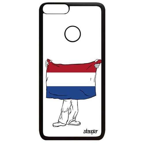 фото Противоударный чехол для // huawei p smart 2018 // "флаг голландии с руками" патриот страна, utaupia, белый