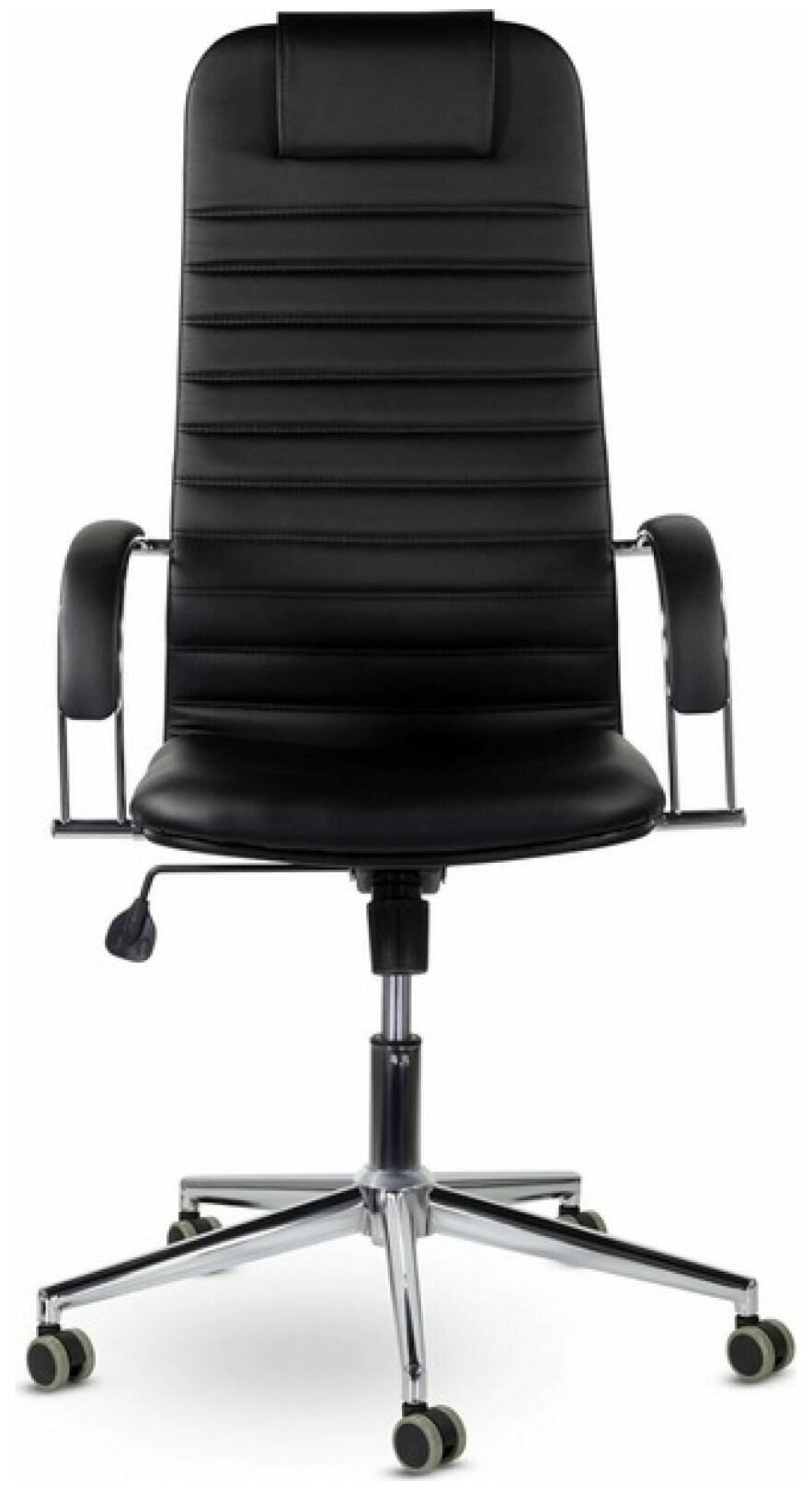 Кресло руководителя BRABIX "Pilot EX-610 CH" premium, хром, кожзам, черное, 532418 - фотография № 7