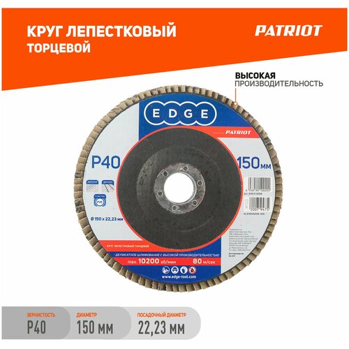 Лепестковый диск PATRIOT EDGE 819010009, 1 шт. лепестковый диск patriot edge 819010012 1 шт