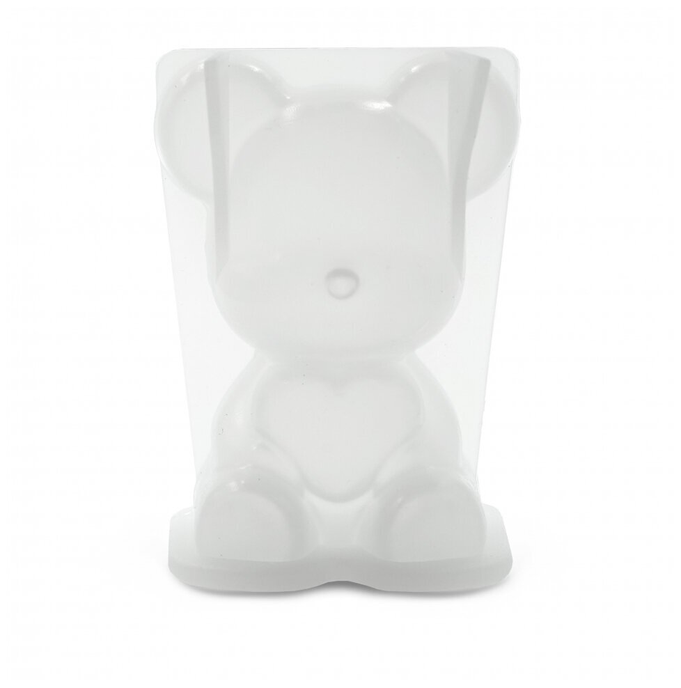 Силиконовая форма для эпоксидной смолы Мишка с сердцем, 7х5см EPOXYMASTER — фото 1