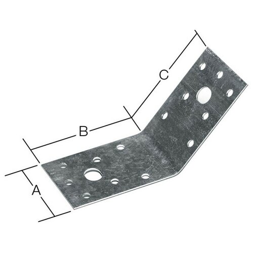 Крепежный уголок под 135 градусов KUS 50х50х35