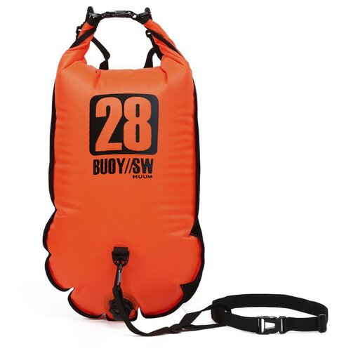 фото Буй мешок для плавания на открытой воде с карманом swimroom "buoy bag 28l", 28 литров, оранжевый