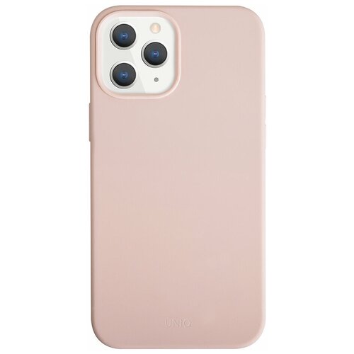 фото Чехол uniq для iphone 12/12 pro (6.1) lino anti- microbial pink