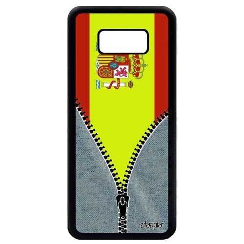 фото Защитный чехол для телефона // galaxy s8 plus // "флаг испании на молнии" страна туризм, utaupia, серый