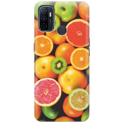 фото Ультратонкий силиконовый чехол-накладка для oppo a53 (2020) / a32 с принтом "сочные фрукты" gosso
