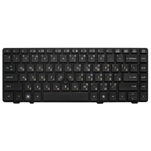 Клавиатура для ноутбука HP ProBook 6360b Series Плоский Enter Черная с черной рамкой PN V119030A 113000₽