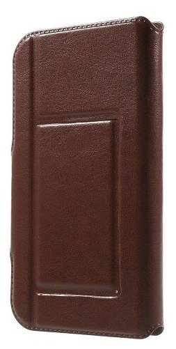 Чехол-книжка универсальный боковой 4.5 дюймов, c окошком, коричневый