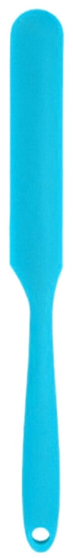 Силиконовая кулинарная лопатка - нож, 30х3 см, голубой - фотография № 1