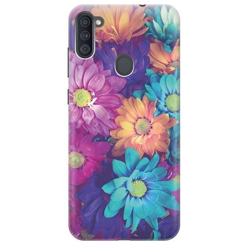 фото Ультратонкий силиконовый чехол-накладка для samsung galaxy a11 / m11 с принтом "много цветов" gosso