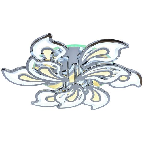 Светодиодная люстра 8073/6+3 CHR 360W+15W RGB Profit Light