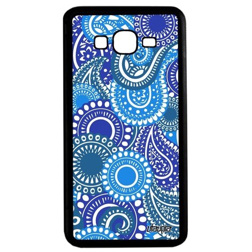 фото Красивый чехол на смартфон // samsung galaxy grand prime // "кружевной узор" орнамент вязь, utaupia, голубой