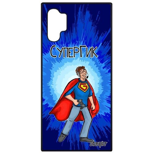 фото Защитный чехол на смартфон // samsung galaxy note 10 plus // "супергик" комикс игрок, utaupia, синий