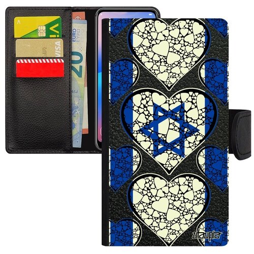 фото Противоударный чехол-книжка на телефон // iphone 7 plus // "флаг израиля с сердцем" дизайн страна, utaupia, цветной