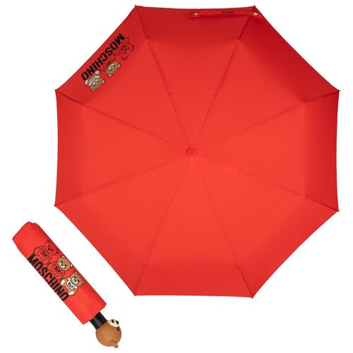 Зонт MOSCHINO, красный зонт складной moschino 8127 sminic hearts and bears dark red