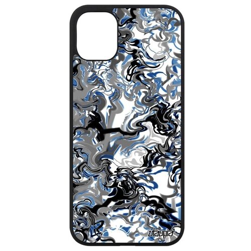 фото Красивый чехол на мобильный // apple iphone 11 // "мраморный фон" фантазия волны, utaupia, серый металлик