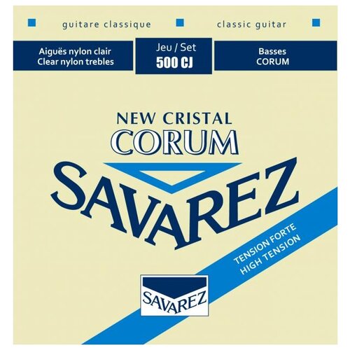 Набор струн SAVAREZ New Cristal Corum 500 CJ, 1 уп. струны для классической гитары savarez new cristal corum 500 crj mixed 6 шт